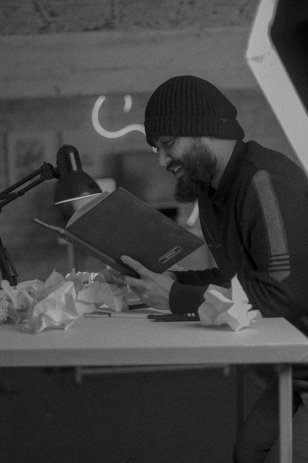 detective examining documents